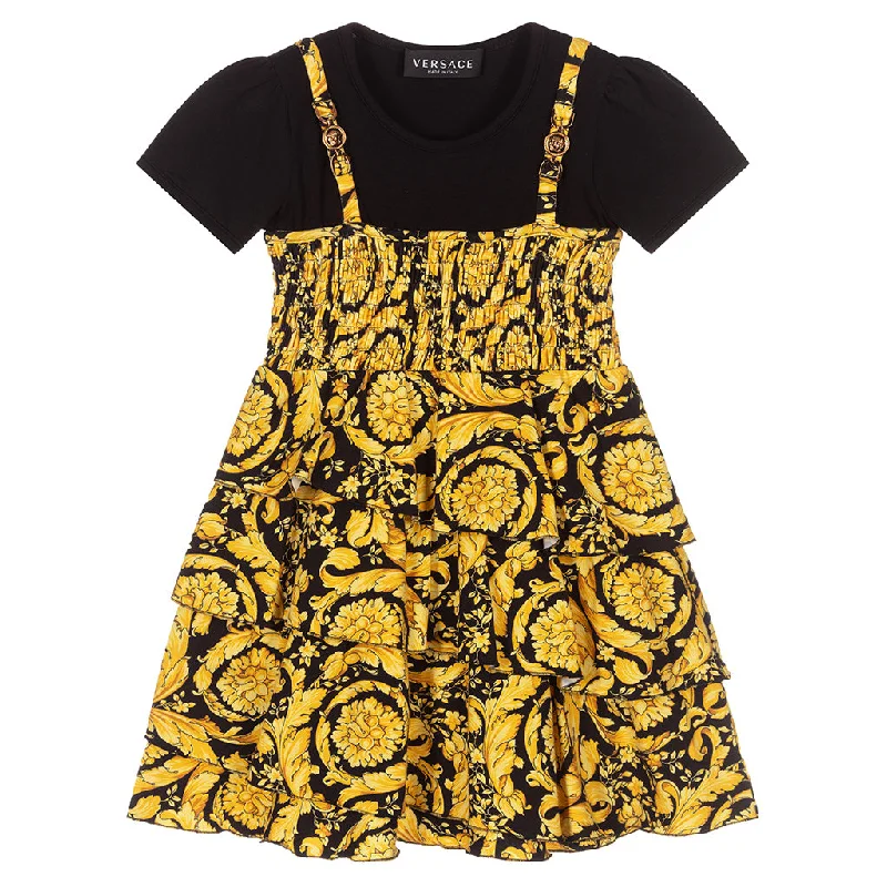 Shop & Save Gold Barocco Jersey Dress